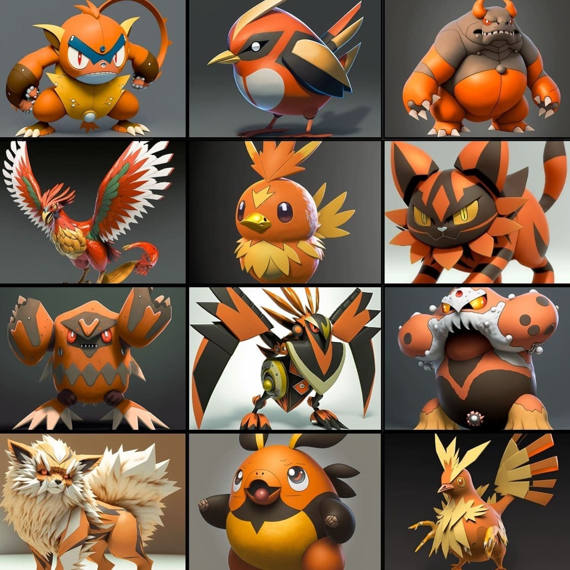 +20 Orange Pokemon Explained (3D Images)